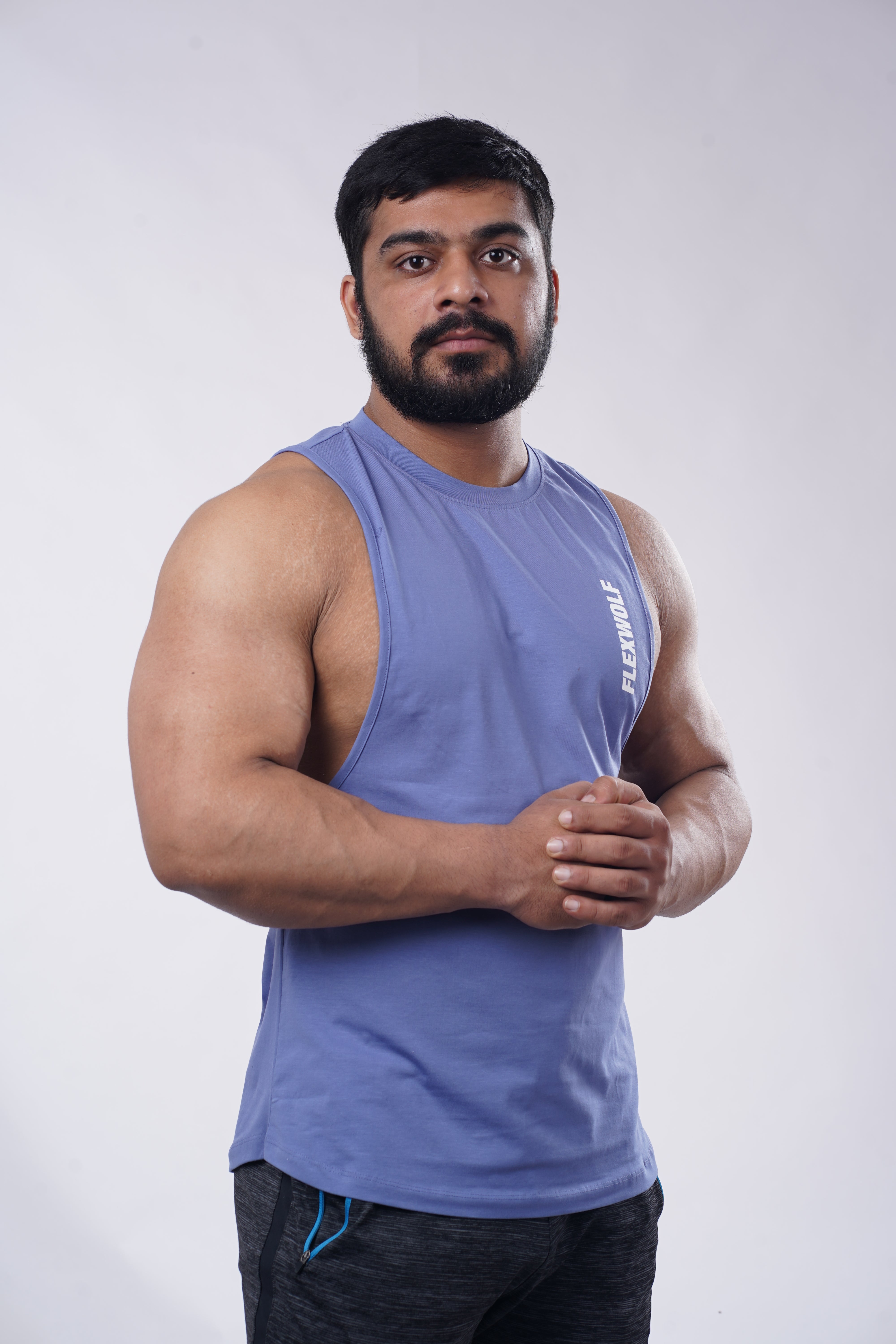 Flex Arm Tank (Salmon-Space Blue-Grey) Combo