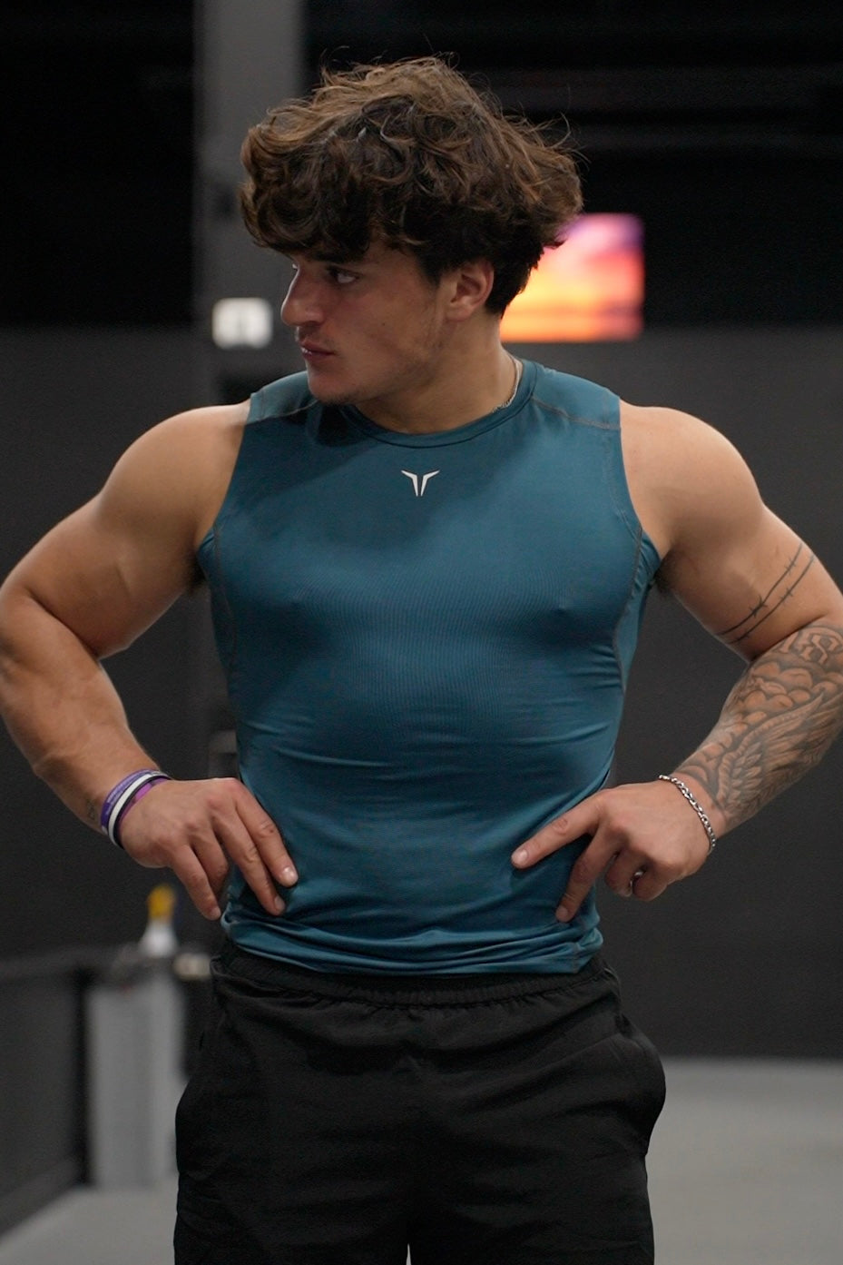 Alpha Compression Tank (Black-Teal-White) Combo