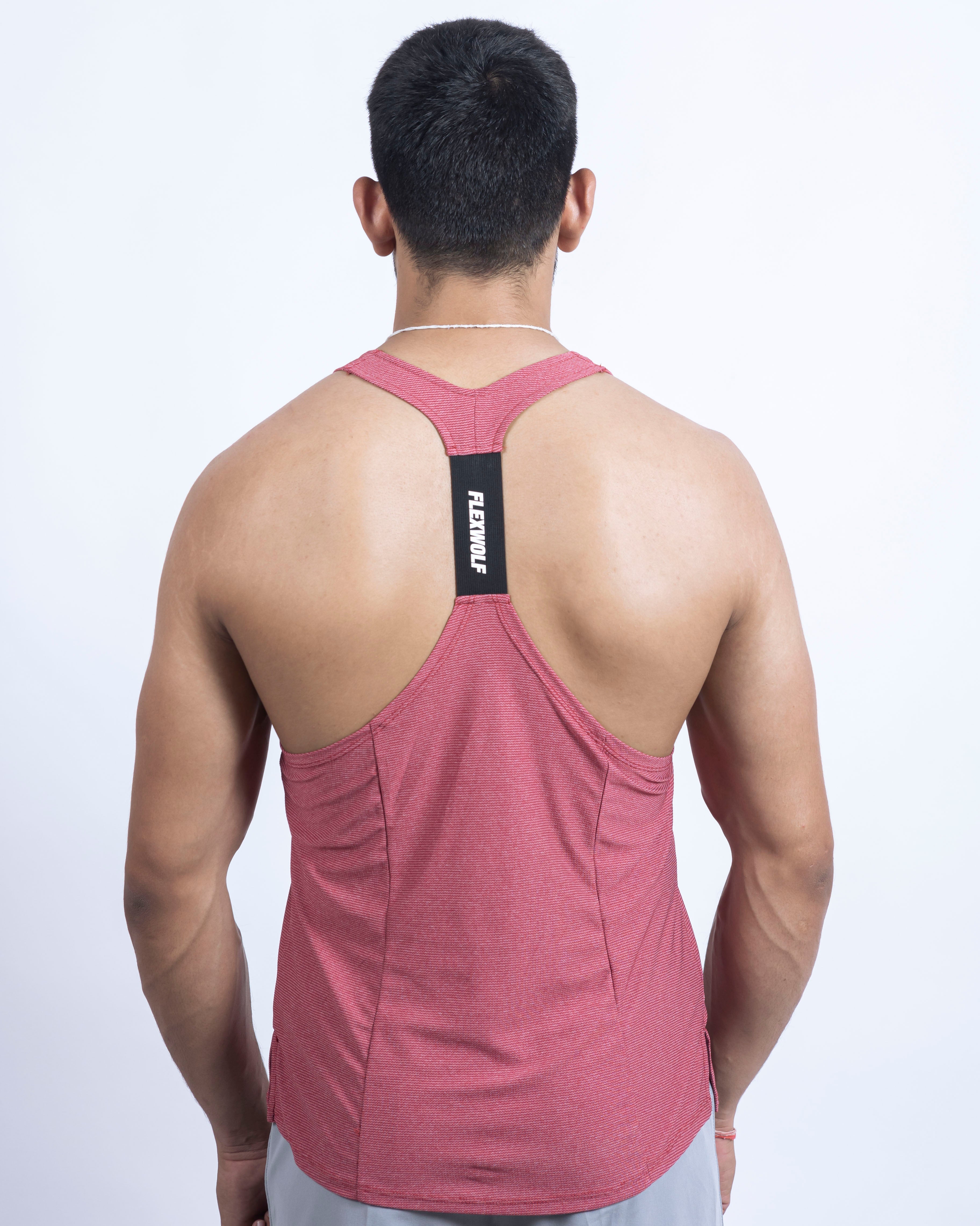 Y-BACK VEST COMBO RED AND WHITE