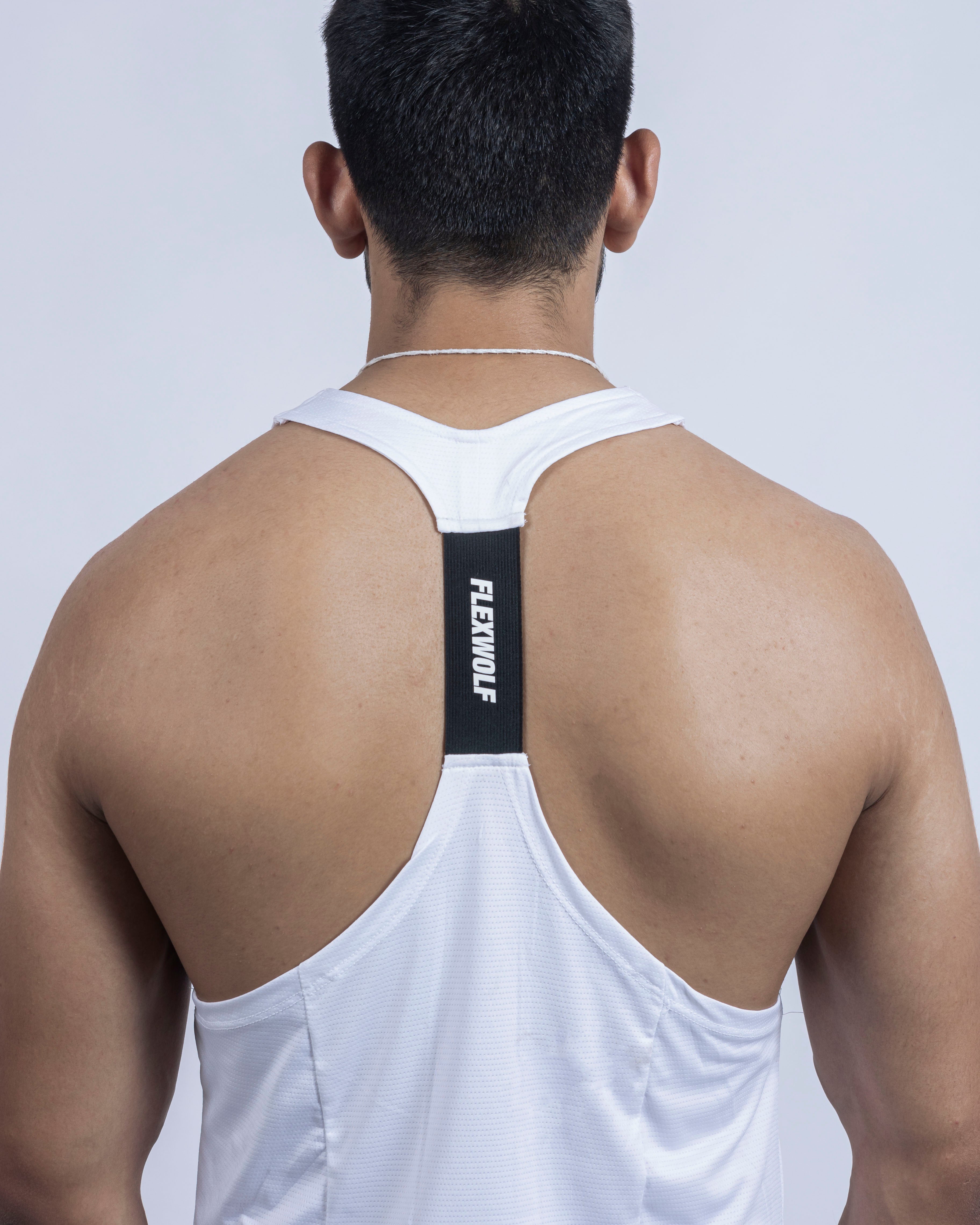 Y-BACK VEST COMBO RED AND WHITE